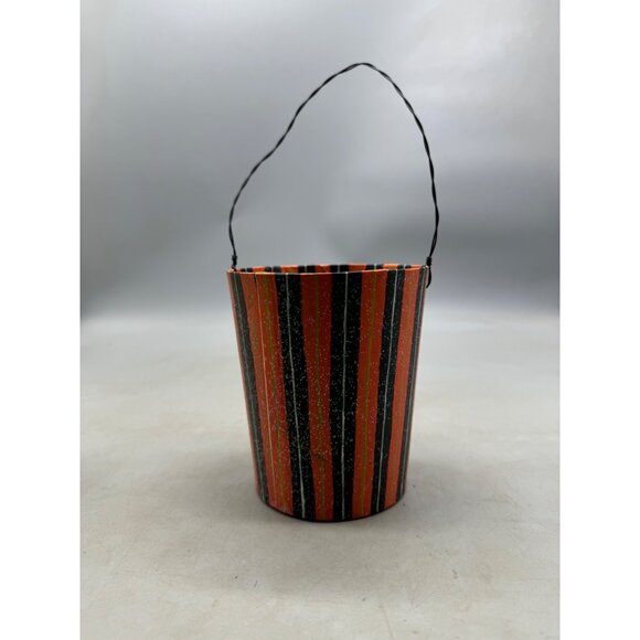 Halloween treat trinket candy containers with handles bats strips dots READ - Picture 5 of 6